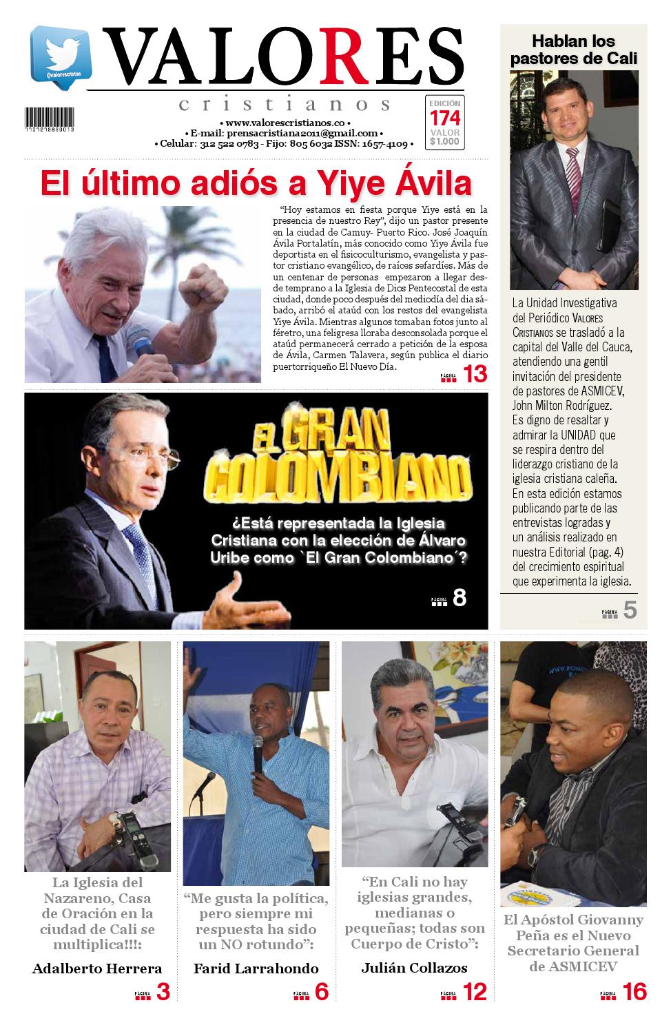 Portada despedida al Pastor Yiye Avila